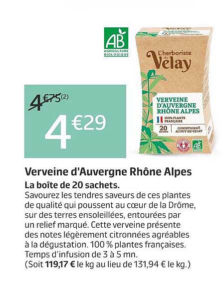 Verveine D'auvergne Rhône Alpes