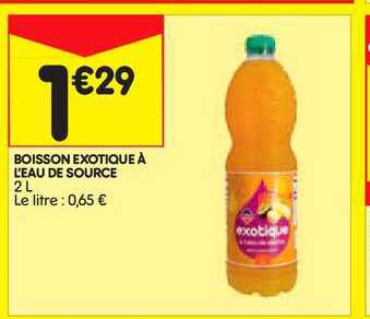 boisson exotique à l'eau de source