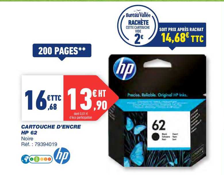 cartouche d'encre hp 62