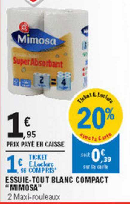 essuie tout blanc compact "mimosa"