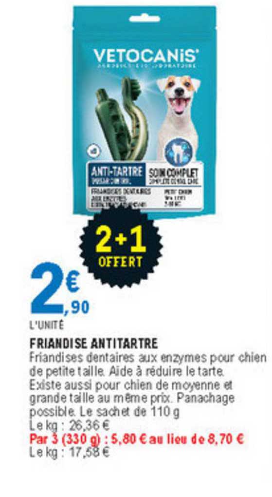 Friandise Antitartre 2+1 Offert