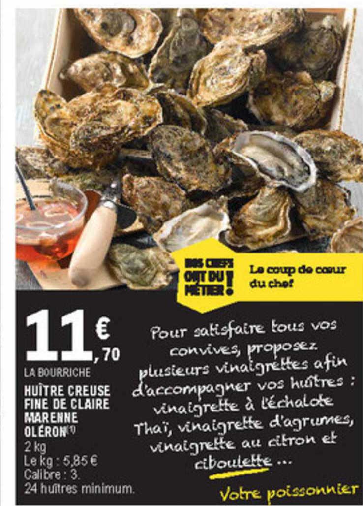 huître creuse fine de claire marenne oléron