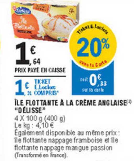 île flottante à la crème anglaise "délisse"