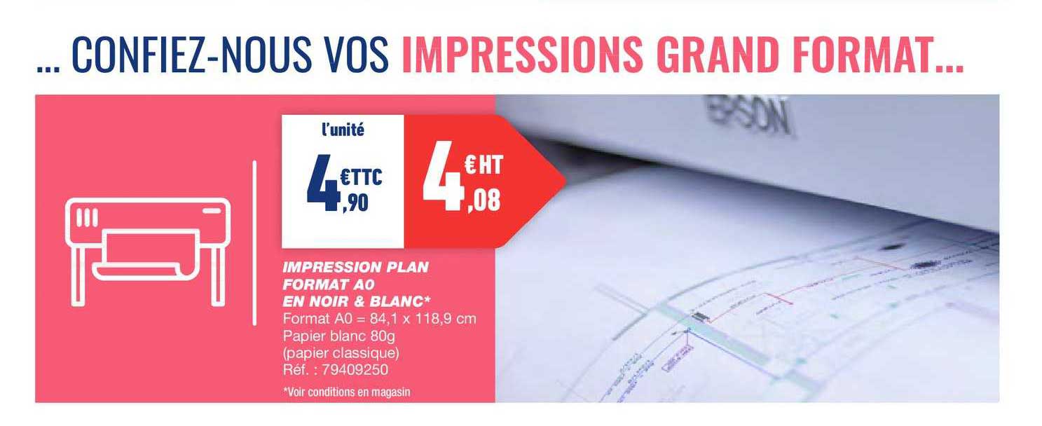 impression plan format ao en noir & blanc