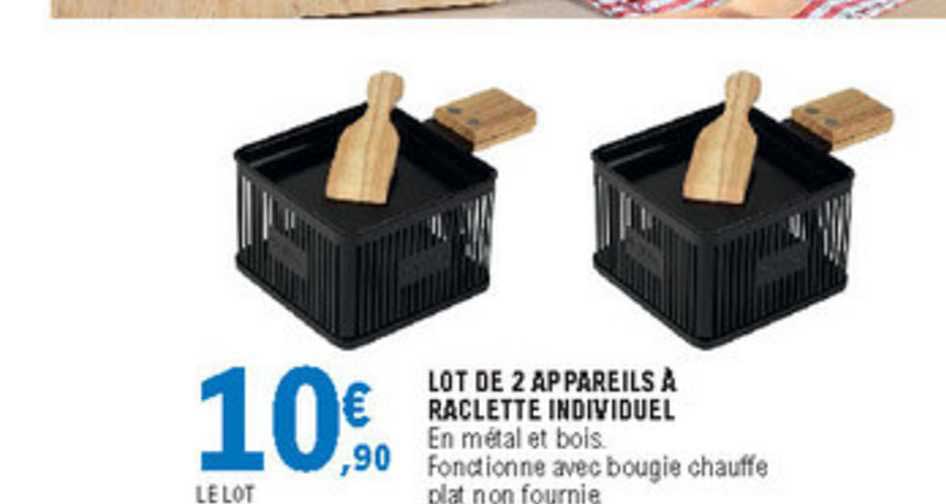 lot de 2 appareils à raclette individuel