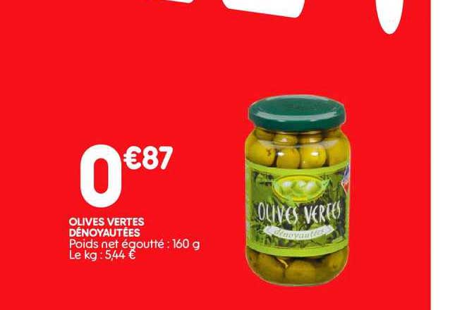 Olives Vertes Dénoyautées