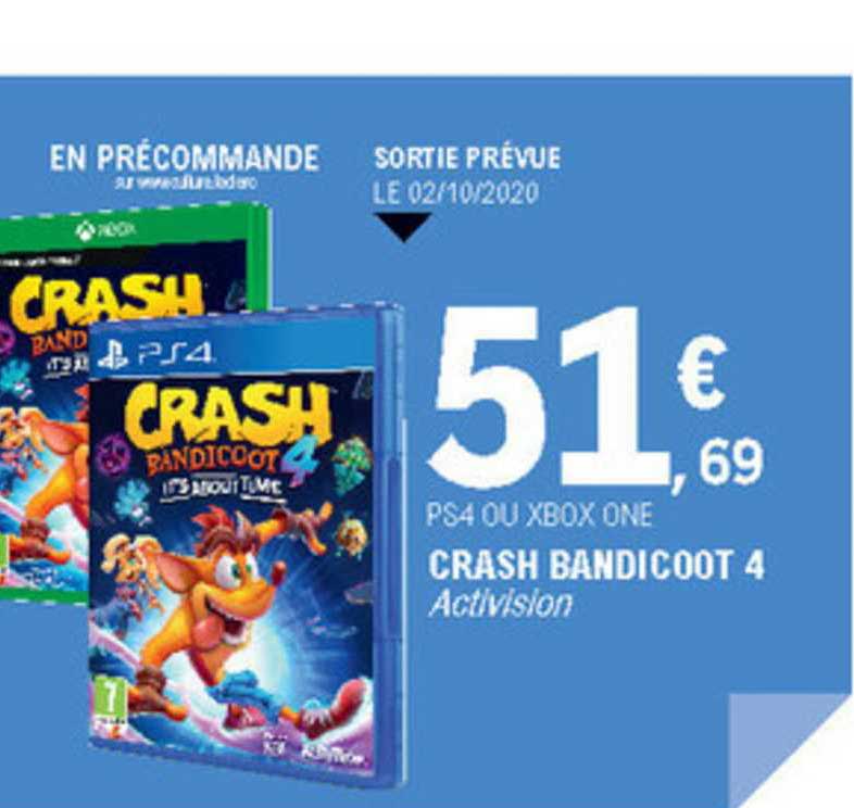 ps4 ou xbox one crash bandicoot 4