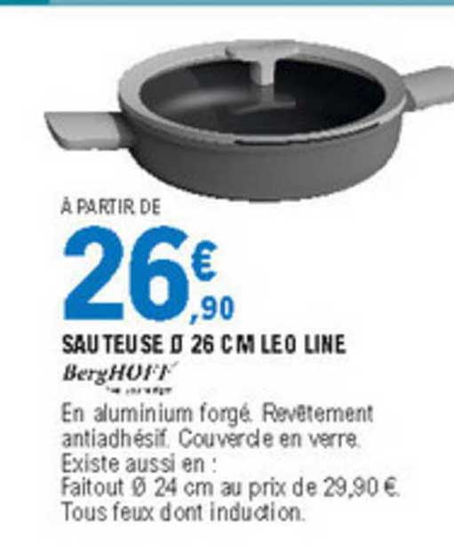 sauteuse 26 cm leo line berg hoff