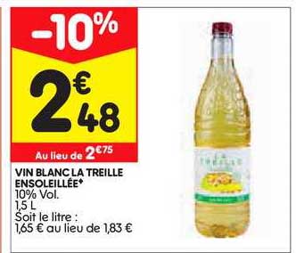 vin blanc la treille ensoleillée