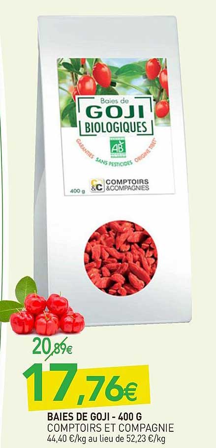 baies de goji - 400 g comptoirs et compagnie