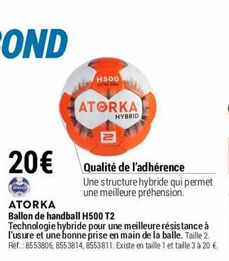 ballon de handball h500 t2 atorka