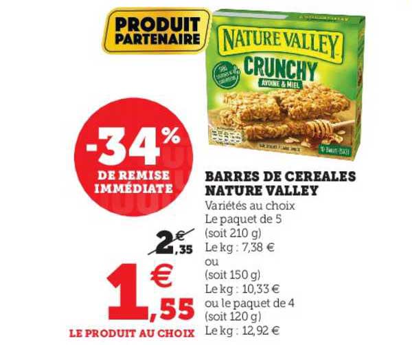barres de céréales nature valley