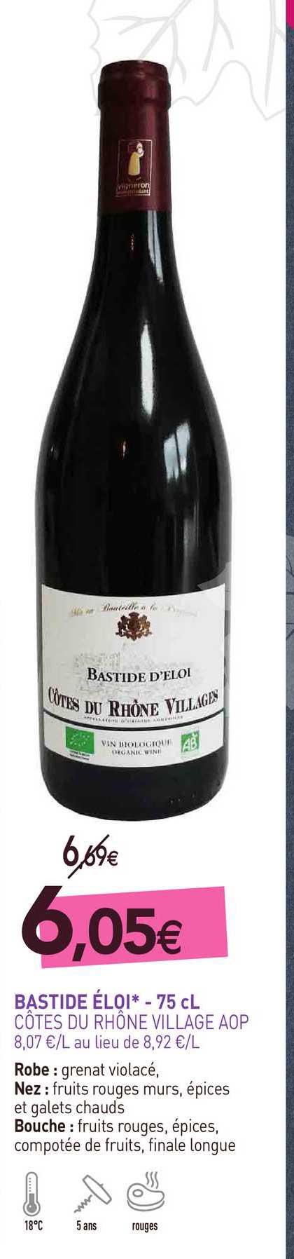 bastide éloi - 75 cl côtes du rhône village aop