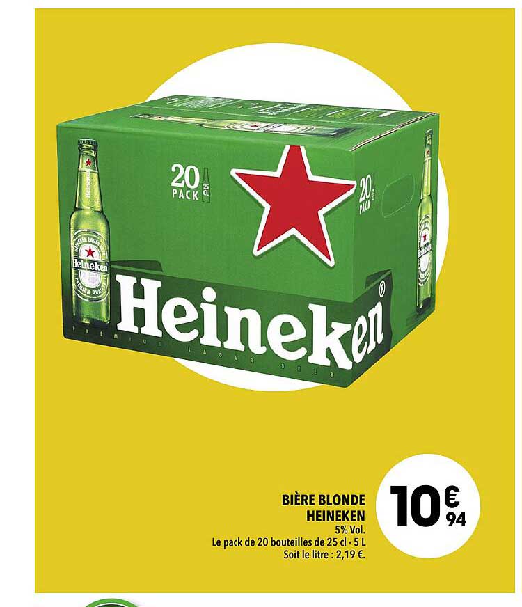 Bière Blonde Heineken
