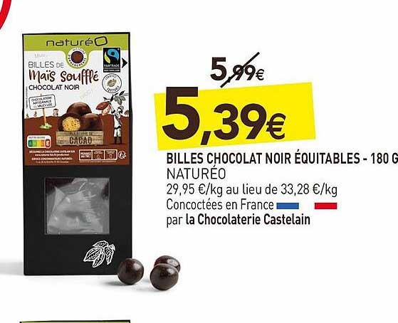 Billes Chocolat Noir équitables - 180 G