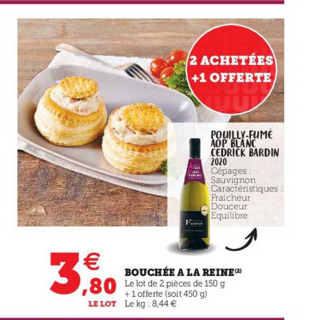 bouchée à la reine, pouilly-fumé aop blanc cedrick bardin 2020