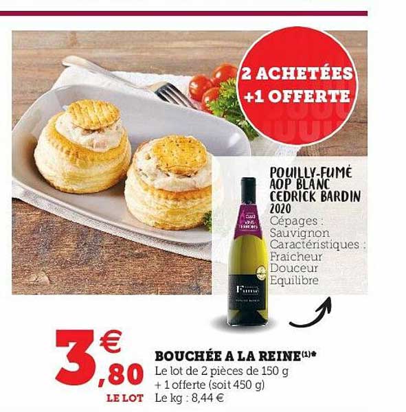 bouchée à la reine, pouilly-fumé aop blanc cédrick bardin 2020