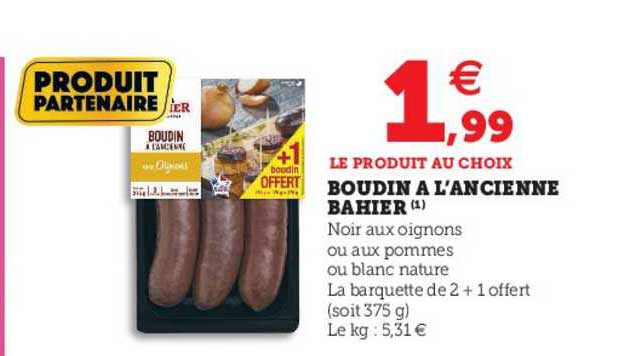 Boudin à L'ancienne Bahier