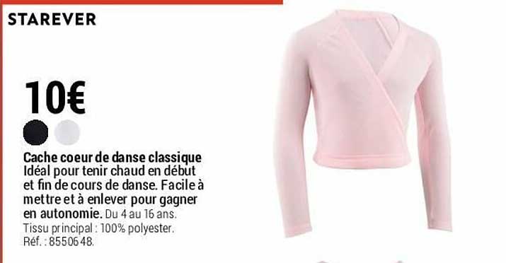 cache cœur de danse classique starever