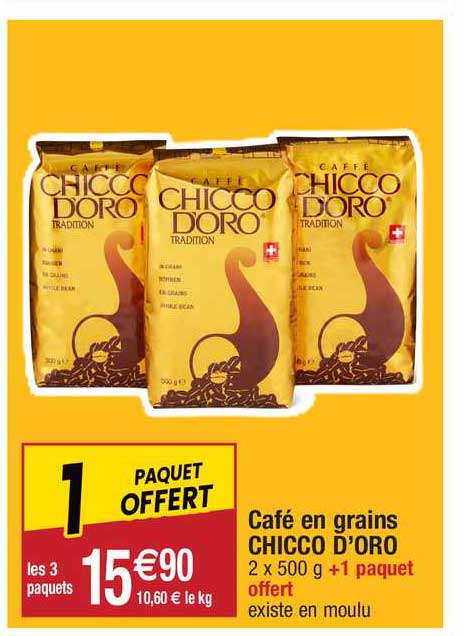 café en grains chicco d'oro