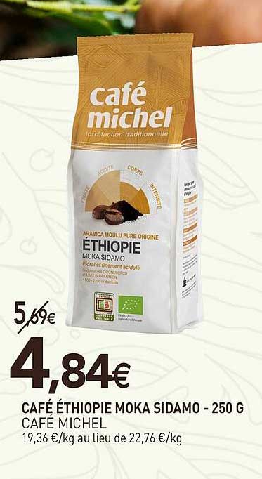 café éthiopie moka sidamo - 250 g café michel