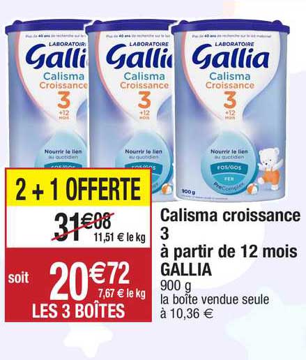calisma croissance 3 à partir de 12 mois gallia