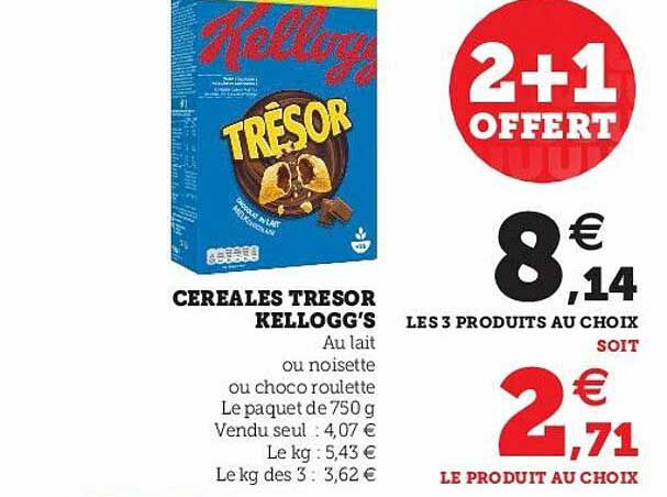 Céréales Trésor Kellogg's