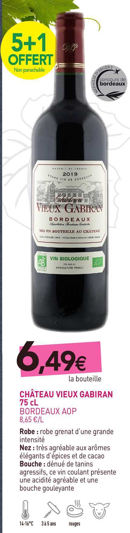 Château Vieux Gabiran 75 Cl Bordeaux Aop