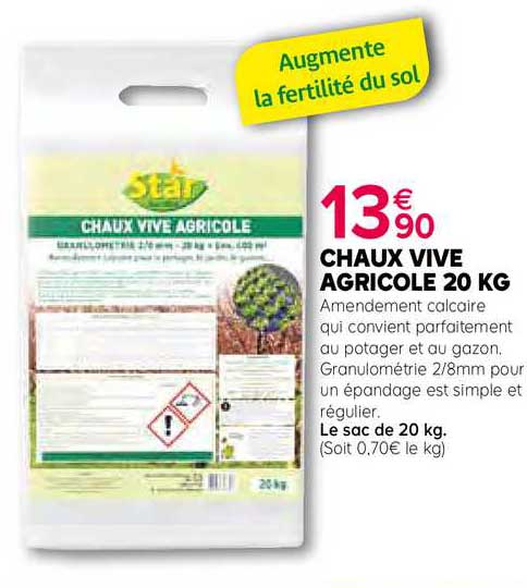 chaud vive agricole 20 kg