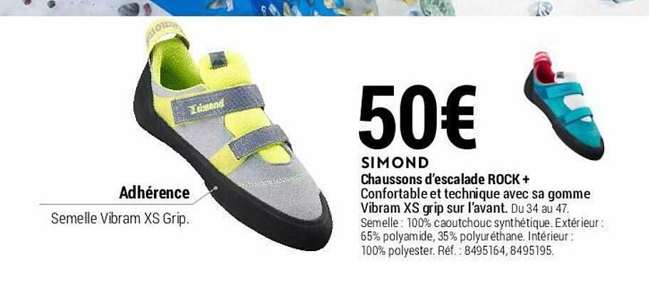 chaussons d'escalade rock + simond