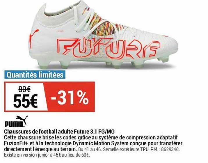 chaussures de football adulte future 3.1 fg-mg puma
