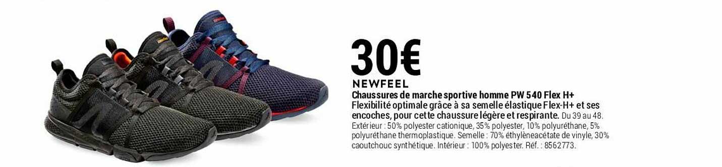 chaussures de marche sportive homme pw 540 flex newfeel