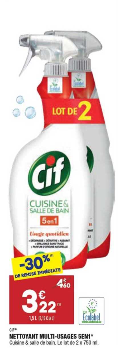 cif nettoyant multi-usages 5en1 -30% de remise immédiate