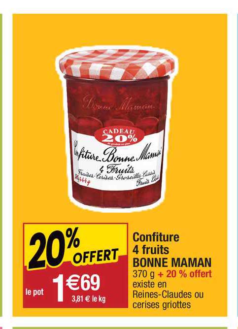 confiture 4 fruits bonne maman