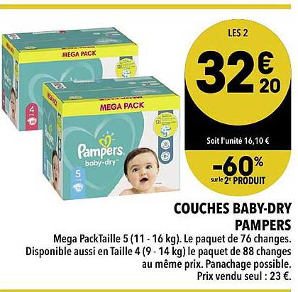 couches baby-dry pampers