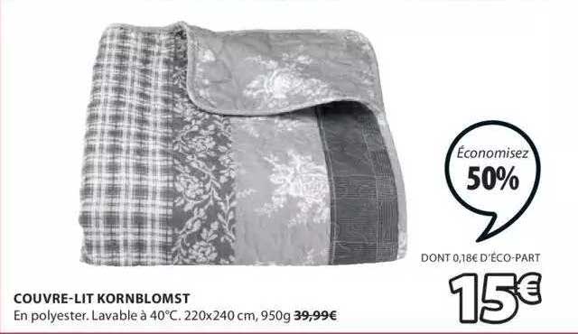 couvre-lit kornblomst