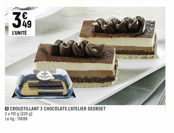 croustillant 3 chocolats l'atelier georget