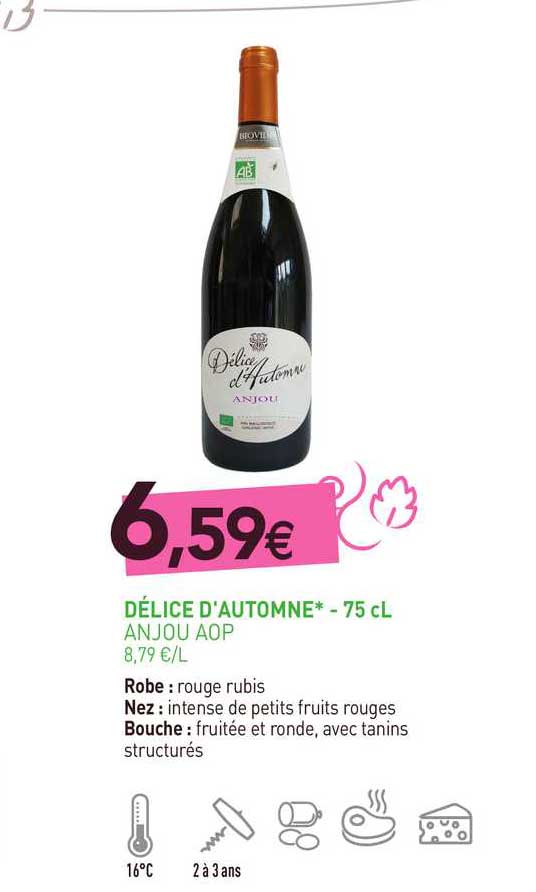 délice d'automne - 75 cl anjou aop