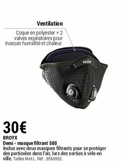 demi-masque filtrant 500 broyx