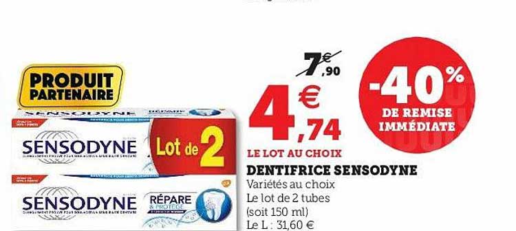 Dentifrice Sensodyne