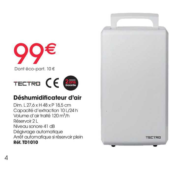 déshumidificateur d'air tectro
