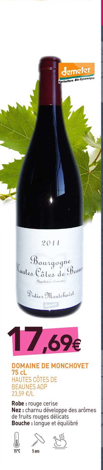 domaine de monchovet 75 cl hautes côtes de beaunes aop