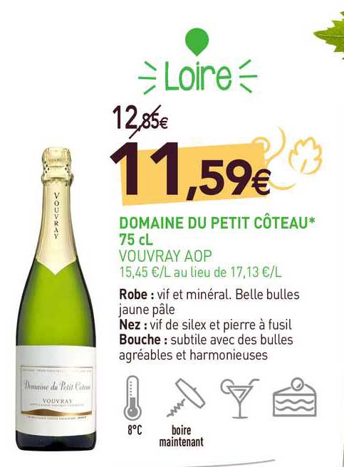 Domaine Du Petit Côteau 75 Cl Vouvray Aop