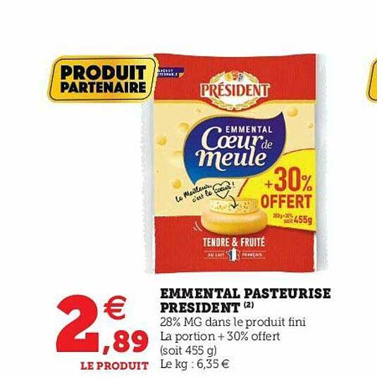 Emmental Pasteurisé Président