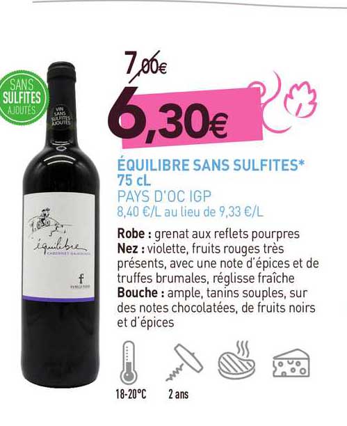 équilibre sans sulfites - pays d'oc igp