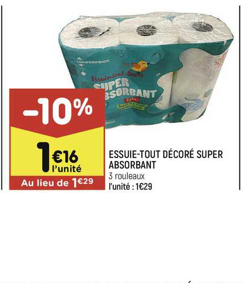 essuie-tout décoré super absorbant