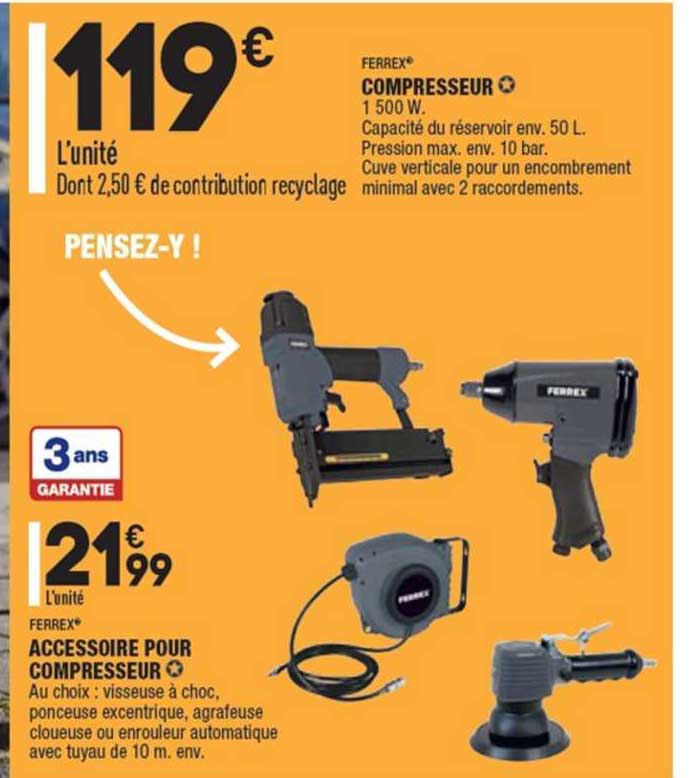 Ferrex Compresseur 1500 W Ferrex Accessoire Pour Compresseur