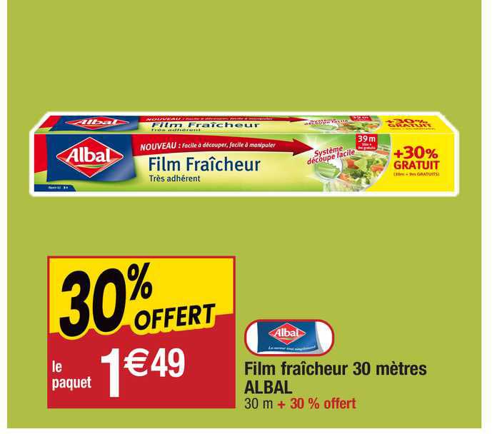 film fraîcheur 30 mètres albal