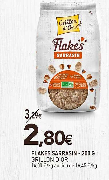 flakes sarrasin - 200 g grillon d'or