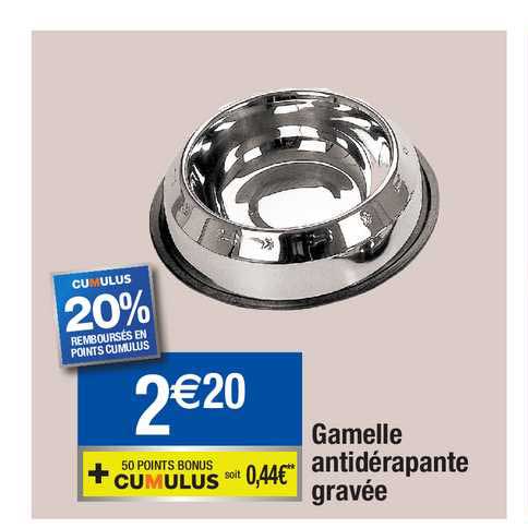 gamelle antidérapante gravée